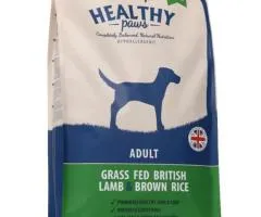 Grass Fed British Lamb and Brown Rice Adult Dog Food 12kg - Healthy Paws Dog Food
