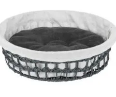 Basket Feira 45cm/paper Yarn Dark Grey/Natural Dog Bed